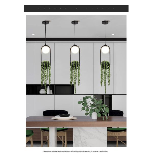 Nordic Vintage Plant Chandelier Iron Art Personality Creative Aisle Restaurant Cafe Bar Chandelier