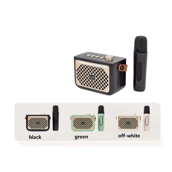 Compact Retro Bluetooth Speakers Wireless Bluetooth 5.3 Speaker For Home KTV Entertainment