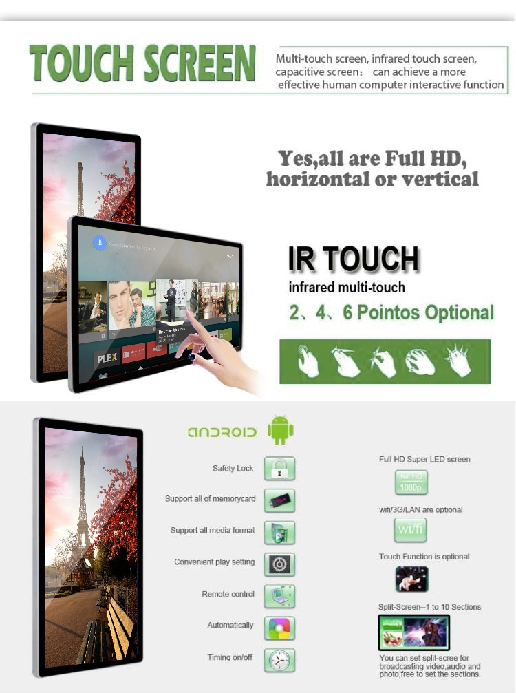 Пол стоя киоск будочки фото рекламы LCD Signage цифров