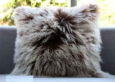 Mongolian lambskin pillow Curly fur throw Long hair tibetan lamb fur cushion cover