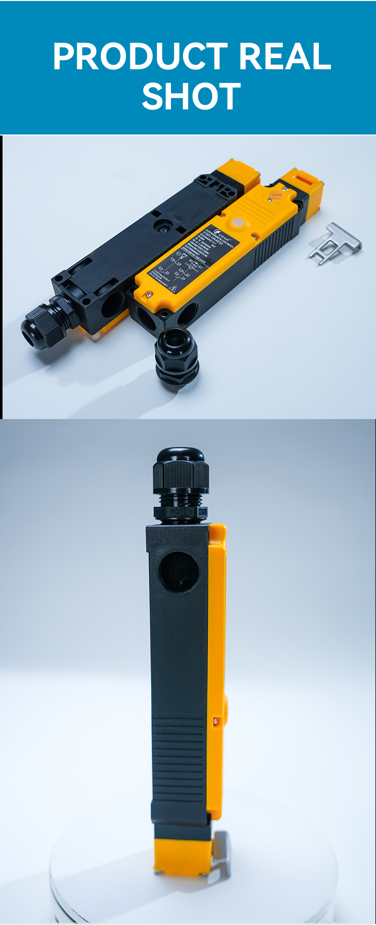 Dual Monitoring Safety Door Switch with 1300N Tensile Strength and ISO14119 Compliance for Industrial Safety