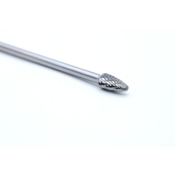 SF-5ZML6 DC Double Cut Extended Shank Carbide Burr for Smooth Finishing on Soft Metals