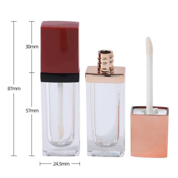 3.5ml tube plastique carré avec pinceau, la couleur peut être personnalisée