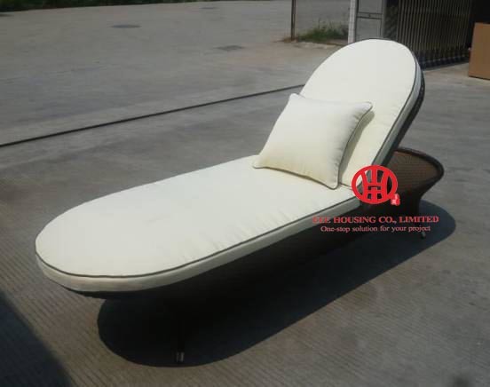 rattan sun bed aluminium chaise lounge garden furniture