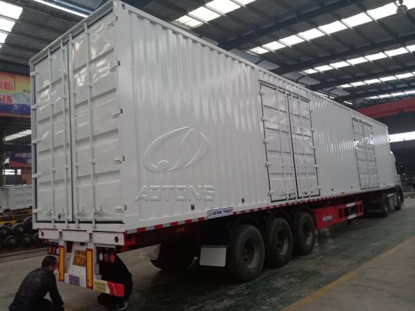 13000X2500X1800MM Carga a granel Transportar Semi-reboque Caixa Van Tipo camião Reboques para o seu