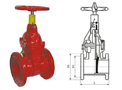 Pressão assentada resiliente 1.0 da válvula de borboleta da porta do sinal especial do fogo - 2.5MPa