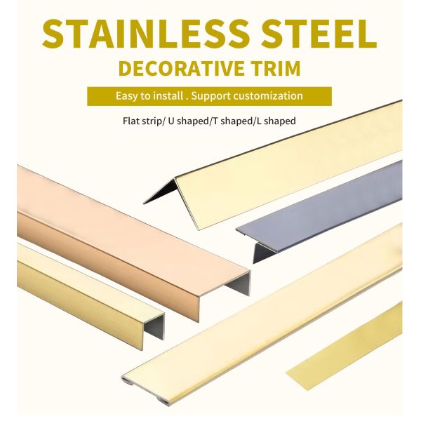 Long Lasting Stainless Steel Edging Strip Corrosion Resistance With Polished Finishin