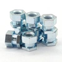 Frutos secos zincados con electroplacado Hexagon Head Nut azul blanco