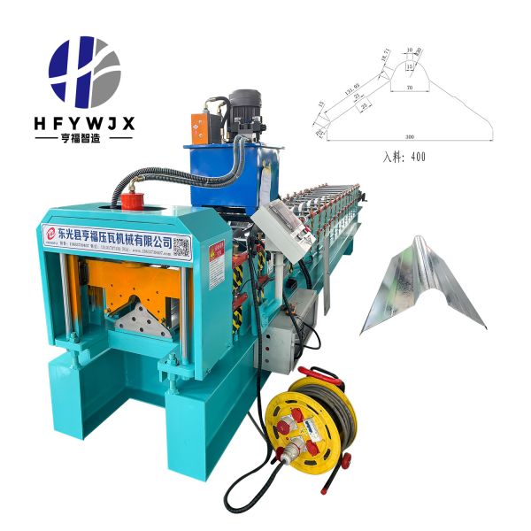 High Precision Durable 300 Ridge Cap Roll Forming Machine with PLC Control for Roofing Systems