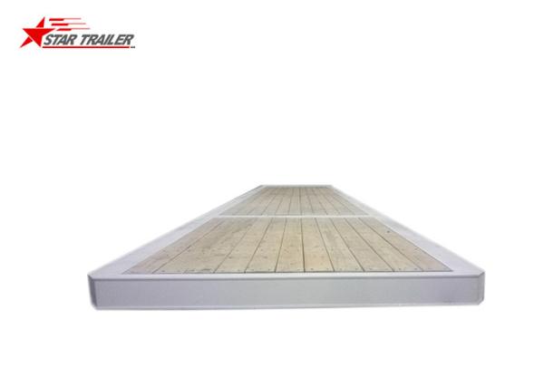 Bulk Cargo Transport Flatbed Roro Trailer With 2 Rocker Arms Lowered Box Construction