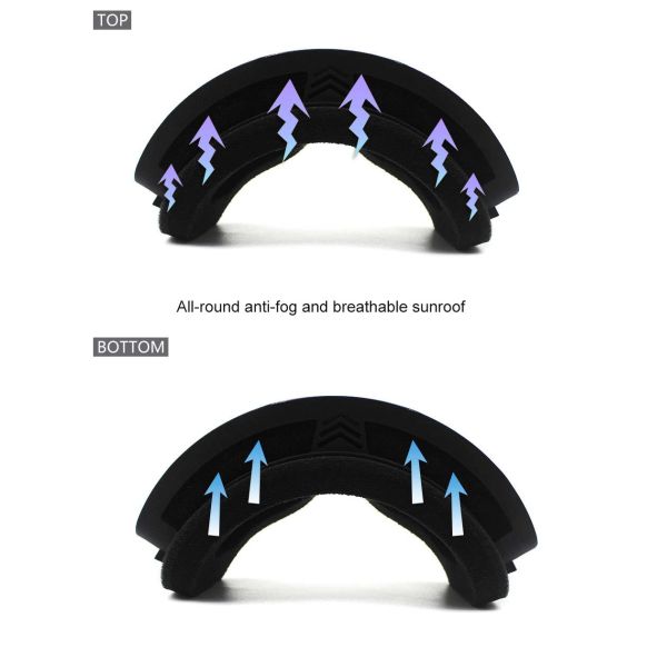 Customized White Frame Ski Goggle with Foam Face Padding and Polycarbonate Lens