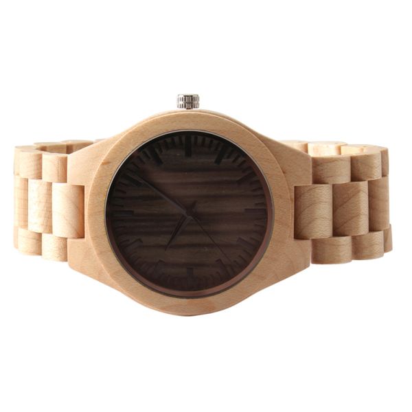 Наручные часы клена пряжки нержавеющей стали бамбуковые водоустойчивые для людей