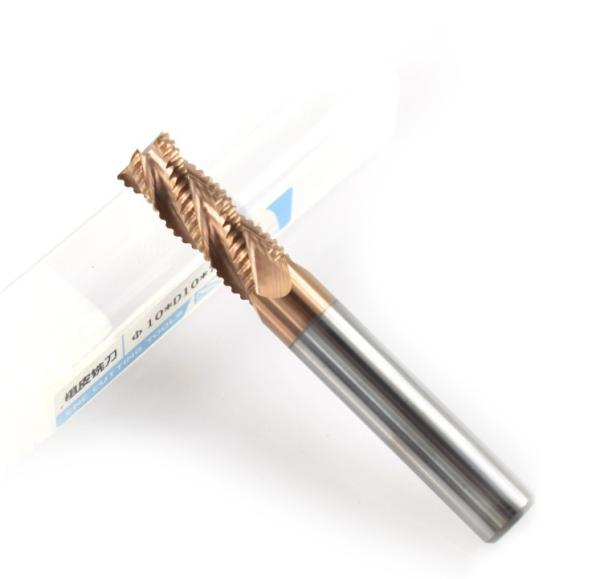 10mm Shank Precision Cutting Tools 4 Flute 45 Degrees TICN Coated Roughing End Mill