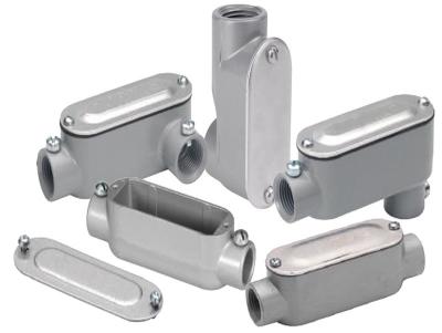 Powder Coating Stainless Steel Conduit Fittings , Custom Rigid Metal Conduit Fittings