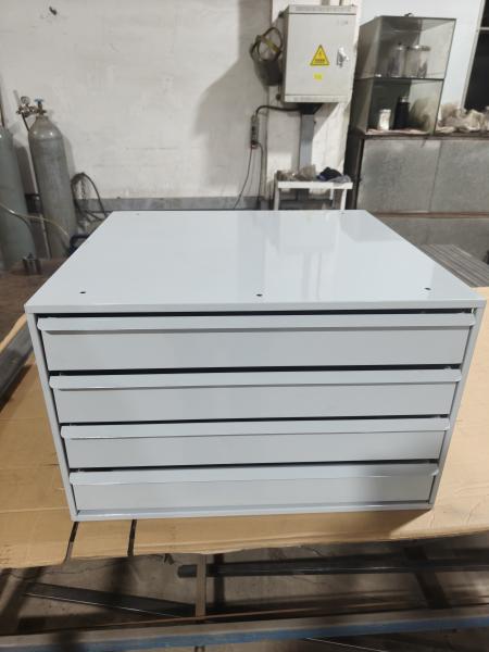 Gabinete Metálico con 4 Cajones, Exhibidor de Metal Altamente Funcional