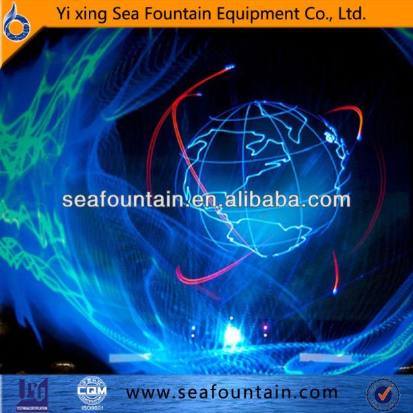 Large project water music dancing aerated floating water fountain with computer programmer