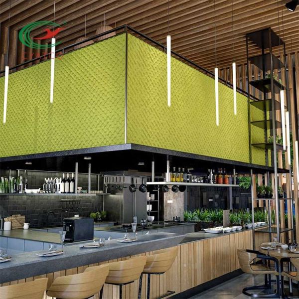 Harmless Interior Fiber Acoustic Panel , Flavorless Sound Absorption Sheet