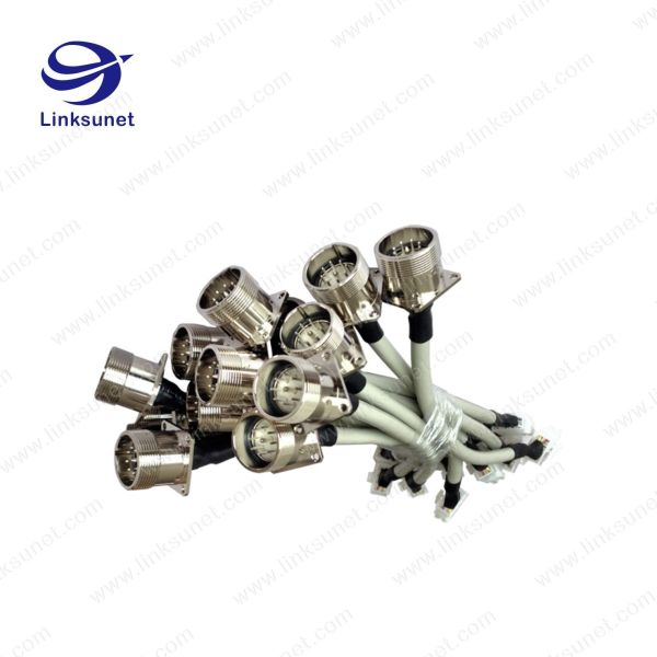  9pin Silver plated copper alloy connector add LIYCY 26-18 awg wiring harness