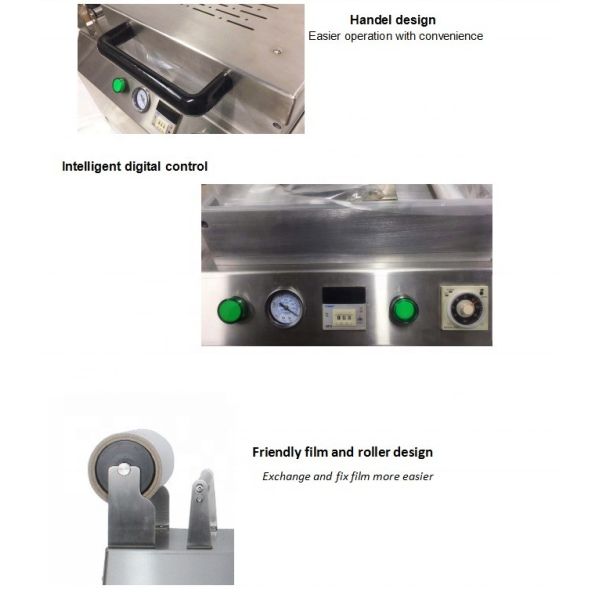 Частная форма Да 180 мм Авто вакуумная кожаная упаковочная машина для морепродуктов / рыбы / лосося / креветок