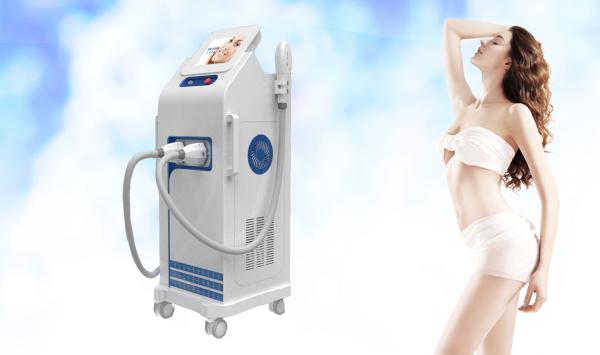 Dual Handles SHR IPL Hair Removal Machine For Skin Rejuvenation , Freckle Removal