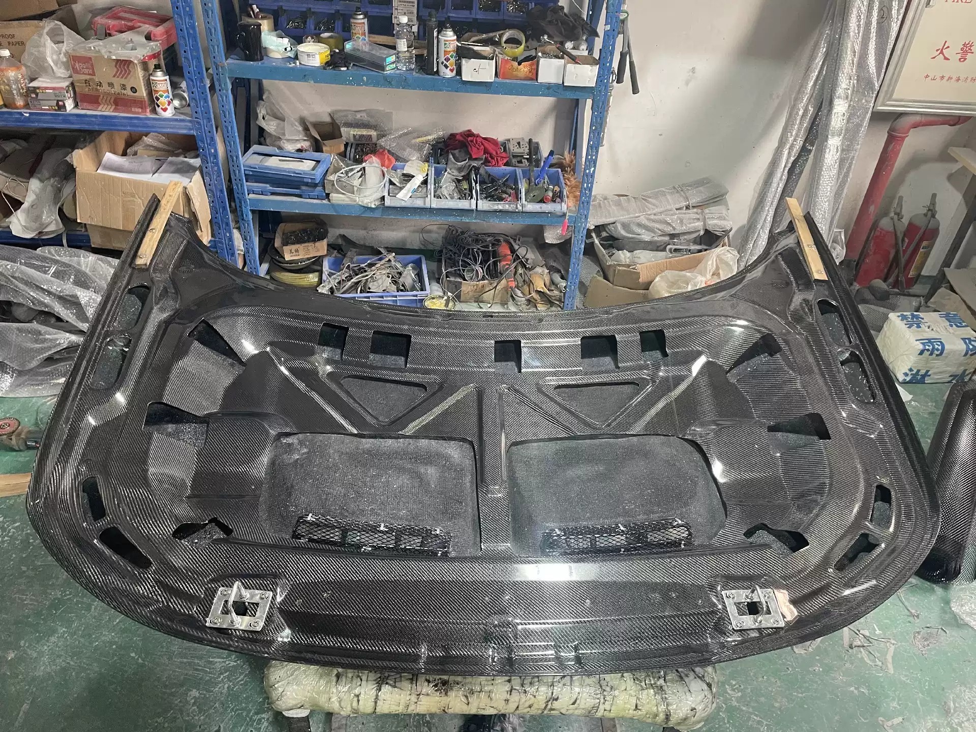 land rover Carbon Black Range Rover Sport SVR Cover Carbon Fiber Hole Hood Engine Cover