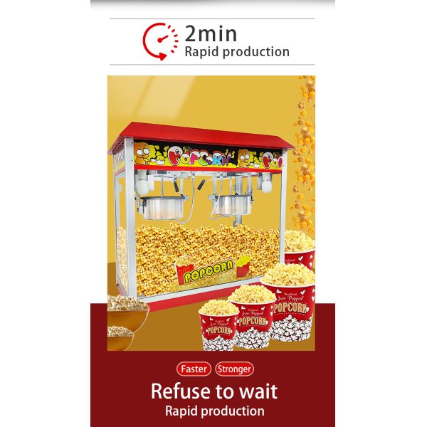 860*420*740 мм Электрическая большая двойная кастрюля попкорна для линии переработки закусок