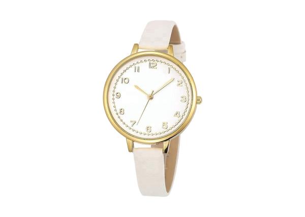 Genuine Leather Timeless Stainless Steel Women Watches Water Resistant