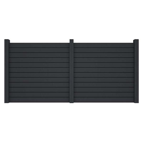 FSC WPC Wood Privacy Grey Composite Fence Panels Cedar Art For Swimming Pool