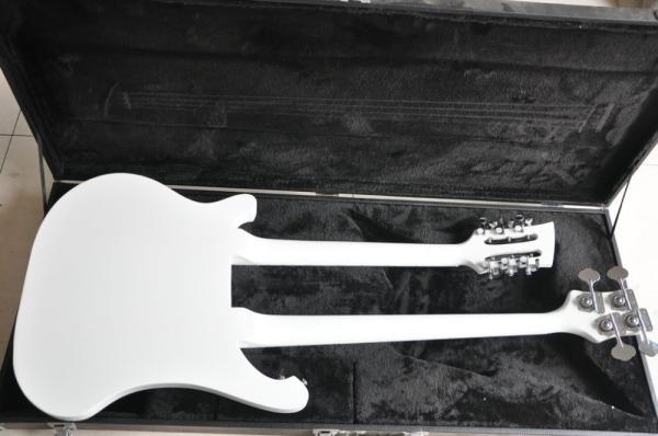 Double neck 4 string 4003 BASS GUITAR and 12 string elctric guitar color can custom guitar big R bridge