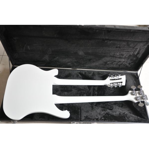 Double neck 4 string 4003 BASS GUITAR and 12 string elctric guitar color can custom guitar big R bridge