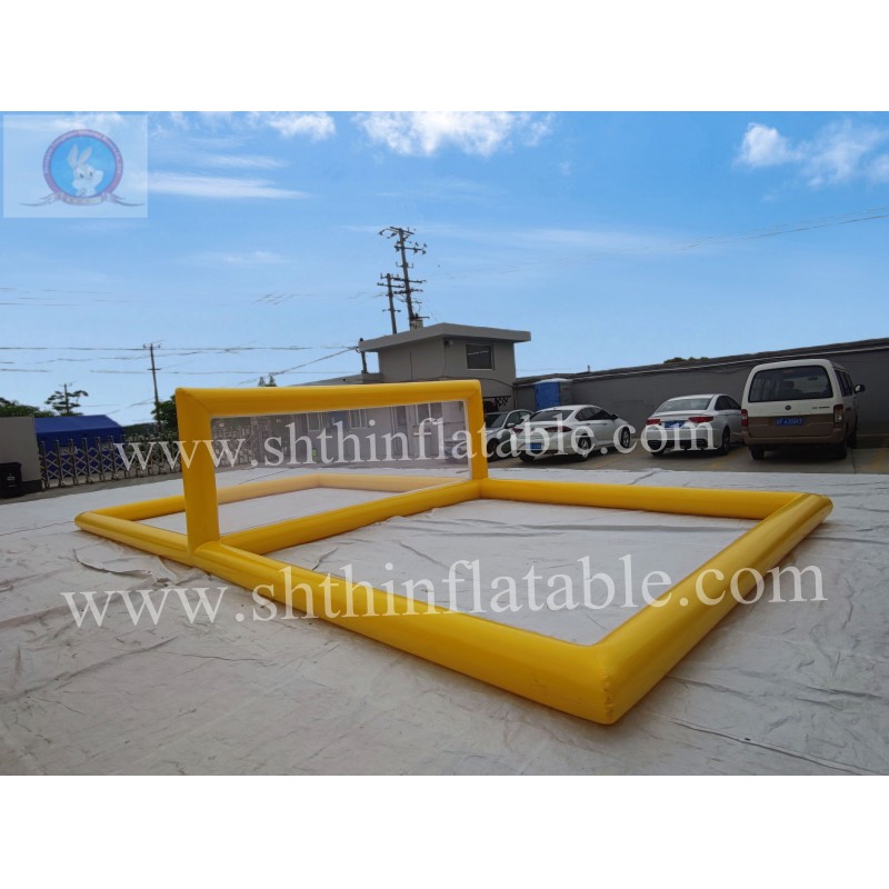 Inflatable Portable Water Volleyball Court Customizable Size Color Logo for Beach Resort Pool Party Commercial Events Wholesale