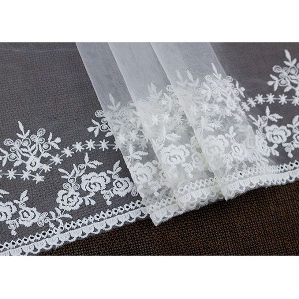 Год сбора винограда вышил флористической марле Тюль отделки шнурка сетки нейлона для границы платья