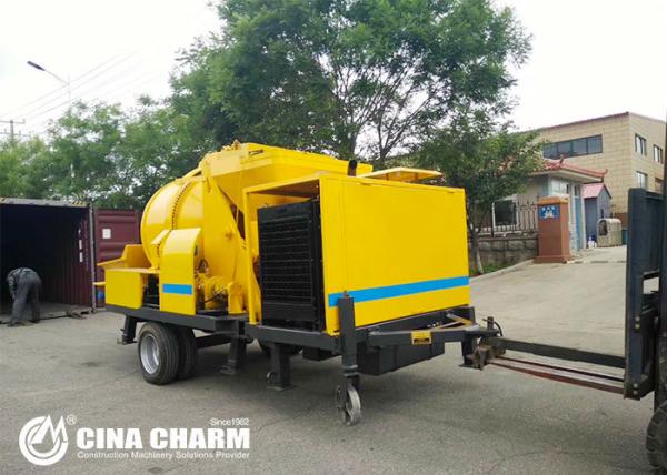 Electric 30m3 Per Hour Mobile Concrete Mixer With Pump CE ISO Approved