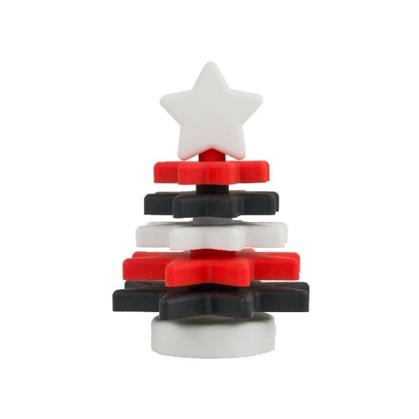 Christmas Silicone Star Stacker BPA Free Eco Friendly For Child Education