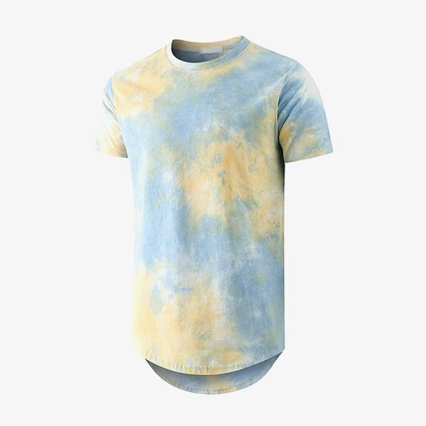 O Neck Men Blank T Shirt Custom Cotton Loose Drop Shoulder