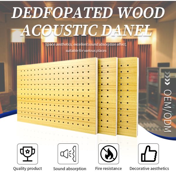 Customized Perforated Acoustic Panel MDF Acoustic Ceiling Panels For Office