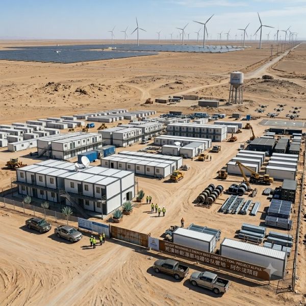 Detachable Container House for Renewable Sites | Solar & Wind Farm Prefab Camp