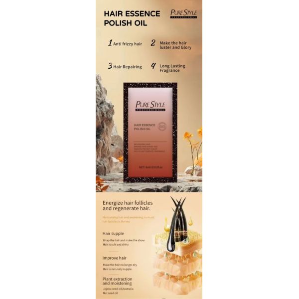 Premium OEM  Hair Essence Polish Oil Gentle Formula Frizz Control Long Lasting Fragrance from Trusted Hair Dye Factory