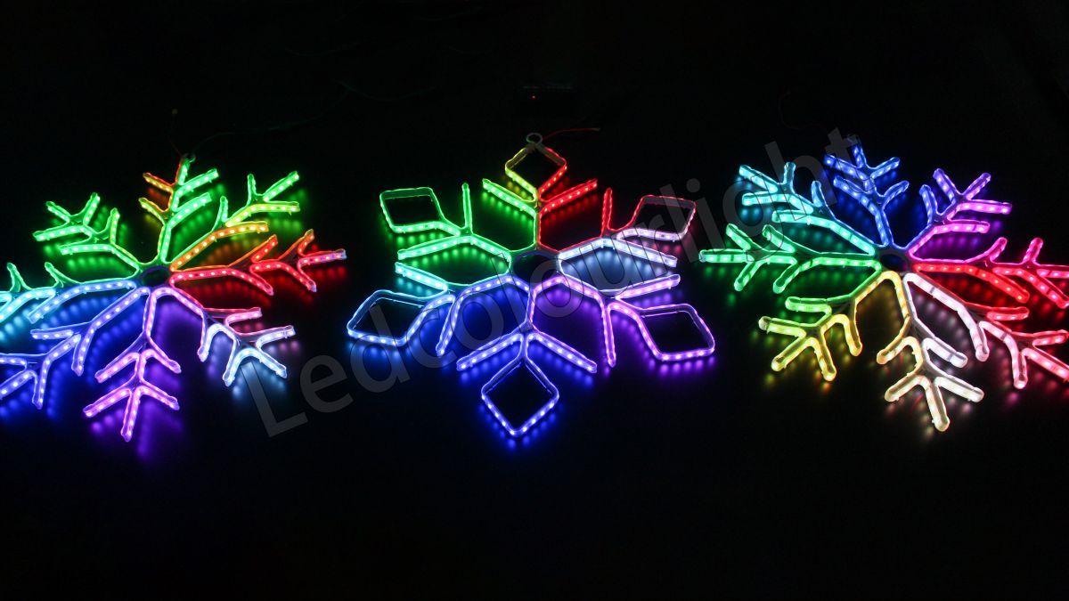 IP65 Waterproof DMX512 RGB LED Snowflake Light for Christmas Outdoor Decoration