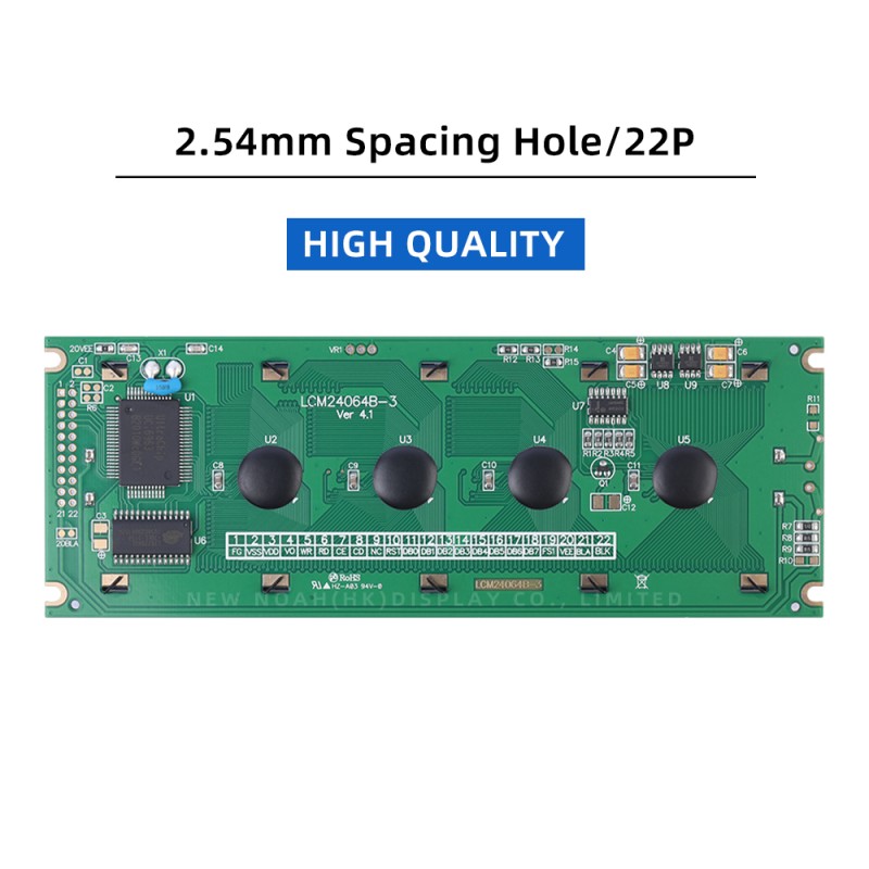 Blue Film LCM24064B-3 LCD Module Refueling Machine Equipment LCD Controller UC6963 Warranty For Three Years