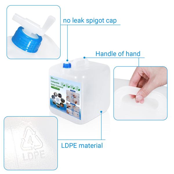 Sac à eau de camping extérieur cubitainer seau en plastique pliable avec taille personnalisée accepté