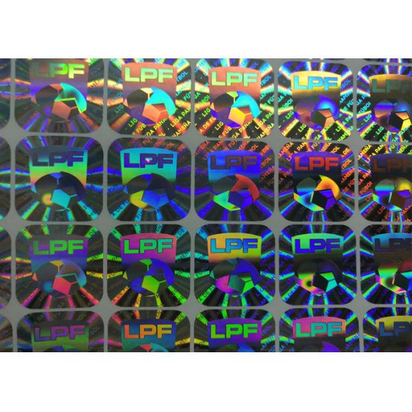 Étiquettes holographiques laser 3D personnalisées à usage unique avec logo, inviolables et anti-contrefaçon