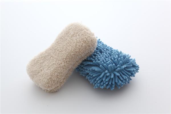 microfiber chenille/plush car cleaning, house cleaning sponge applicator pad