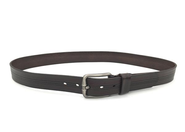 OEM 38mm Mens Casual Leather Belt With Thread Stitching Decoration