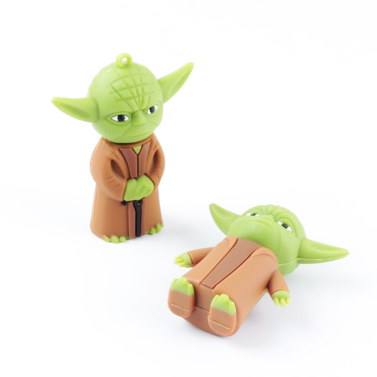 PVC подгонял сформированный мастерскими Звездными войнами Yoda Usb проблескивает Usb 2,0 и 3,0 привода