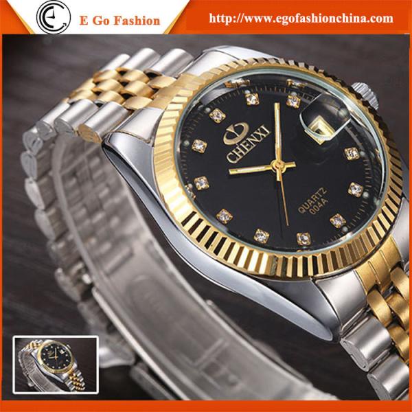 004A Gold Watch Luxury Stainless Steel Watches for Man Unisex Women Watch Quartz Watches