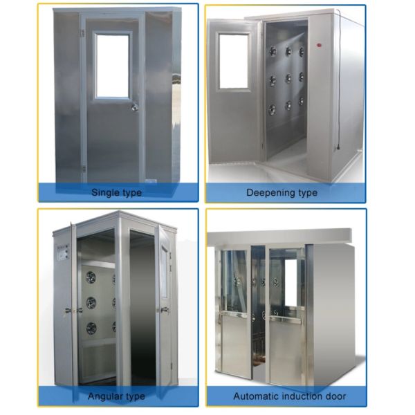 H13 Filter Biomedical Cleanroom Air Shower With LCD Display Working