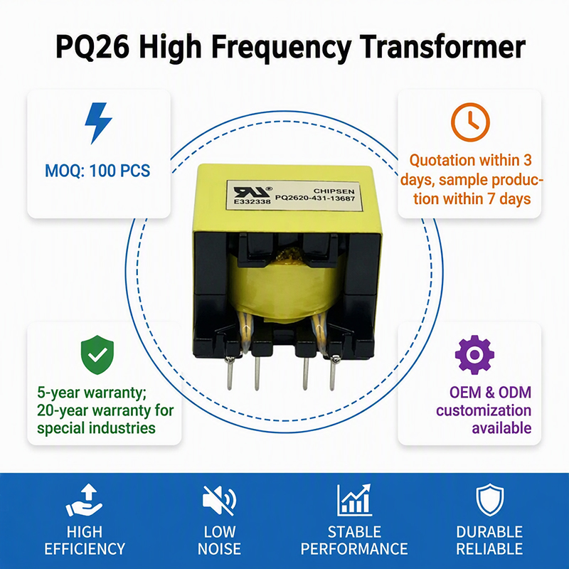 PQ26 PQ32 High Frequency Transformer for LED Driver and 5G Telecom