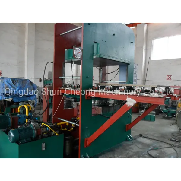 Hydraulic Rubber Vulcanizing Press Machine with Automatic Pull-Push Device PLC Control and Customizable Plate Size
