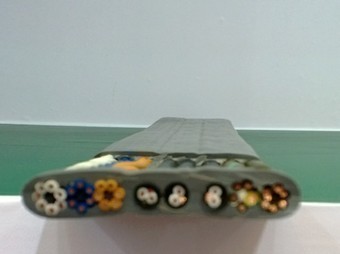 Integrated elevator cable, traveling cable
